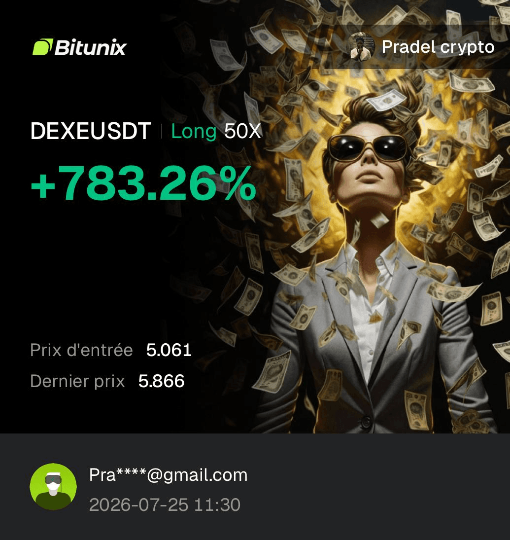 Deuxième capture d’une performance DEXEUSDT communiquée par un membre