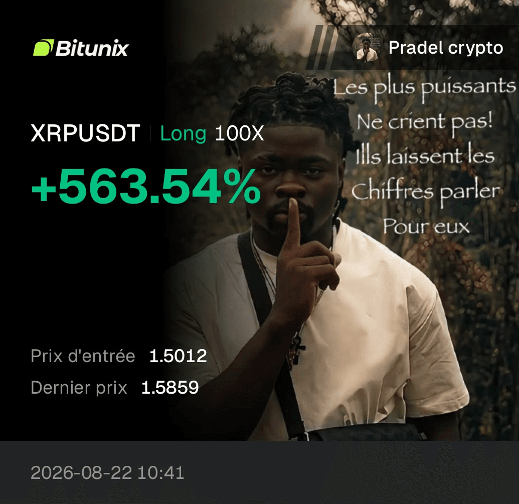 Deuxième capture d’une performance XRPUSDT communiquée par un membre
