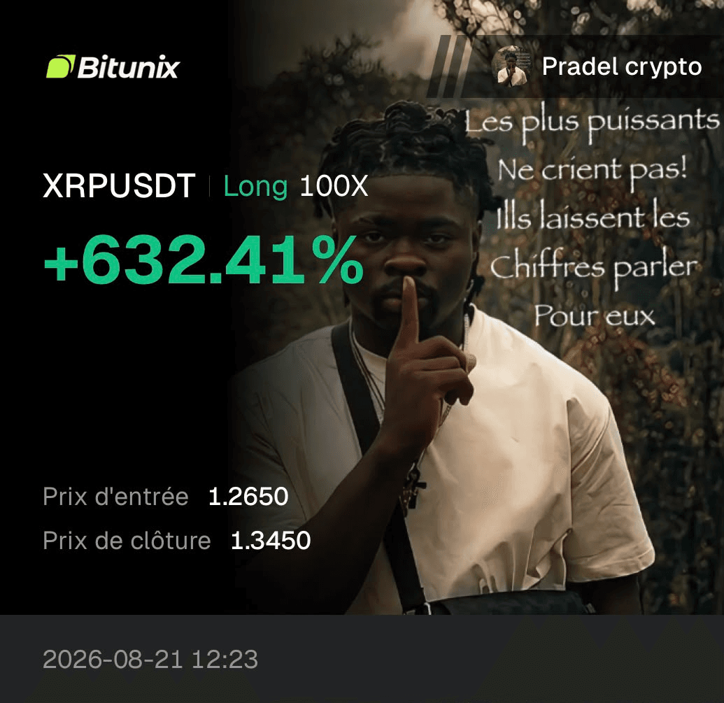 Capture d’une performance XRPUSDT communiquée par un membre